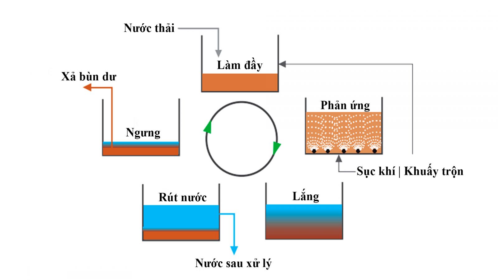 Quy trình công nghệ xử lý nước thải sinh hoạt SBR