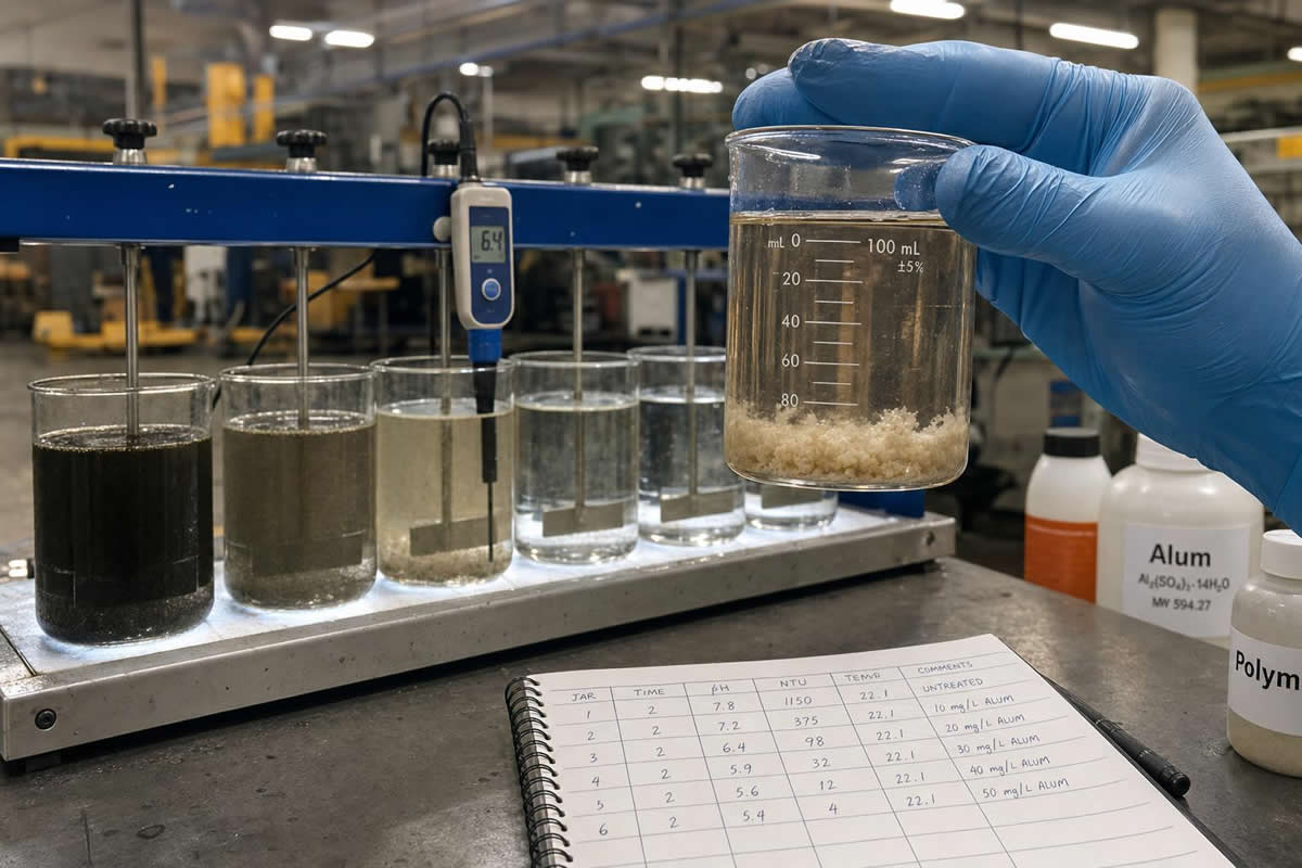 Thí nghiệm Jar Test lựa chọn hóa chất xử lý nước thải