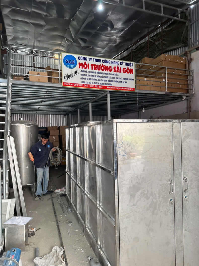 gia công module xử lý nước thải hợp khối tại công ty môi trường sài gòn sge