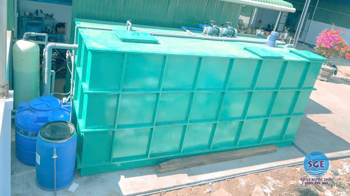 Module xử lý nước thải được lắp đặt thực tế tại công trình