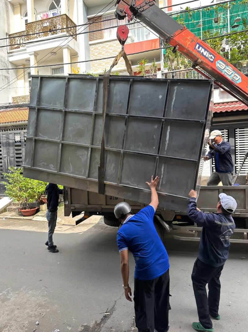 quá trình vận chuyển module xử lý nước thải hợp khối