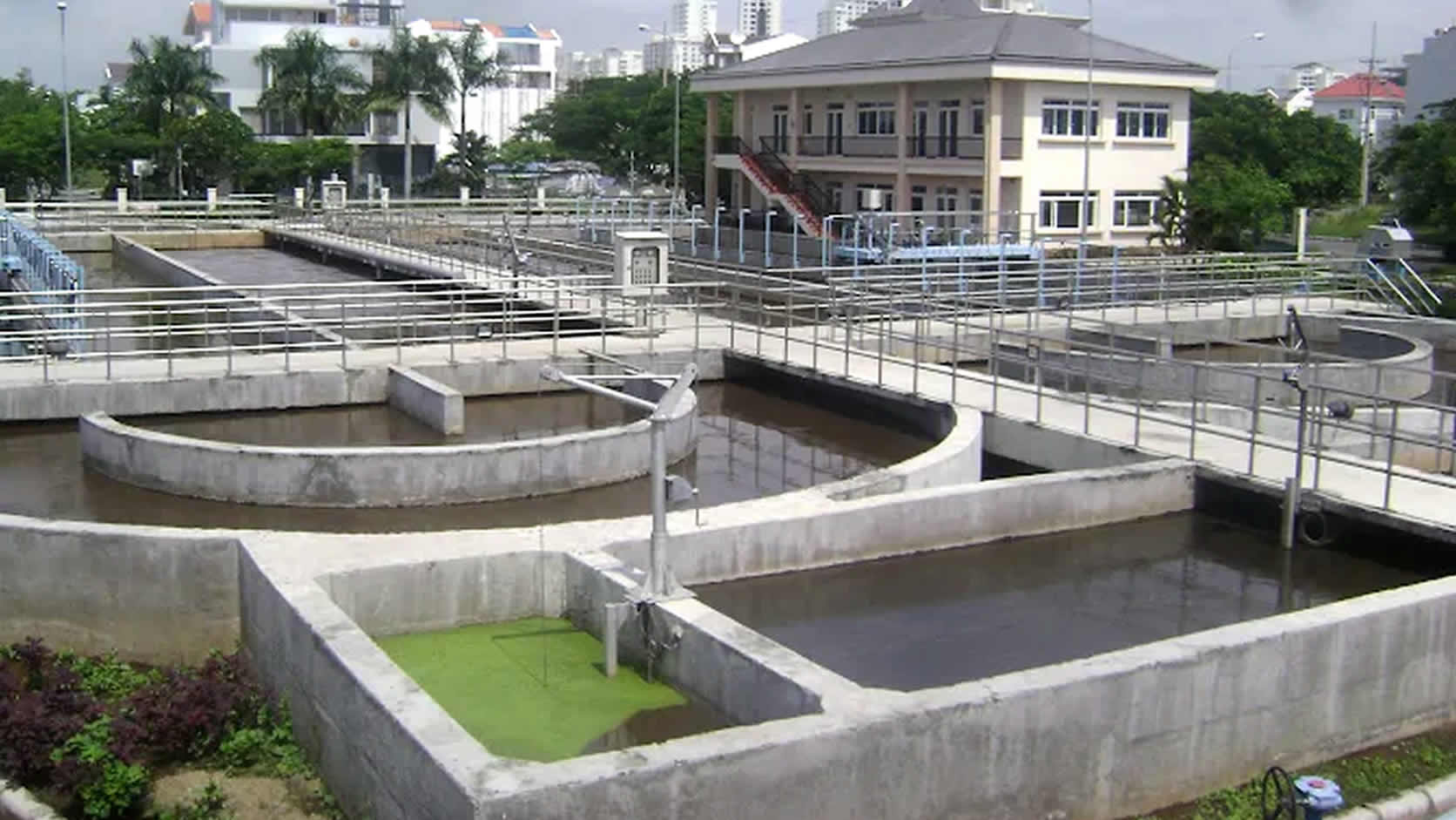 Hệ thống bể xử lý nước thải hoàn chỉnh tại công trình