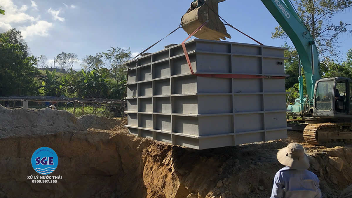 module xử lý nước thải tại công trình thực tế