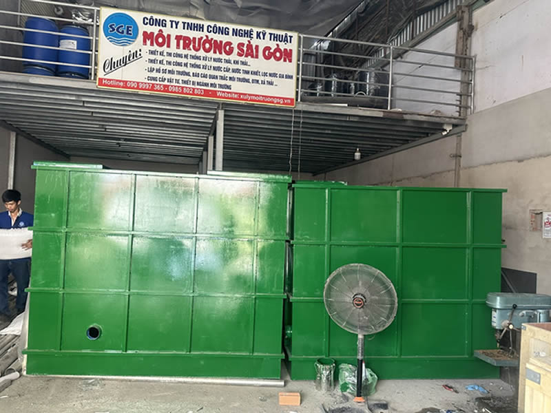 bể xử lý nước thải composite aerotank do công ty môi trường sài gòn SGE cung cấp