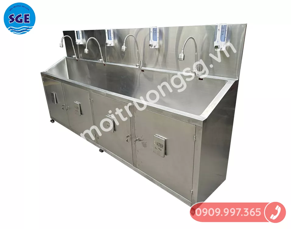 Tùy theo yêu cầu của khách hàng mà cấu tạo bồn rửa tay tiệt trùng y tế có thể khác biệt
