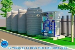 hệ thống xử lý nước thải sinh hoạt 30m3