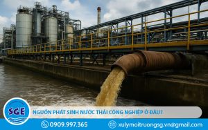 Nguồn phát sinh nước thải công nghiệp ở đâu?