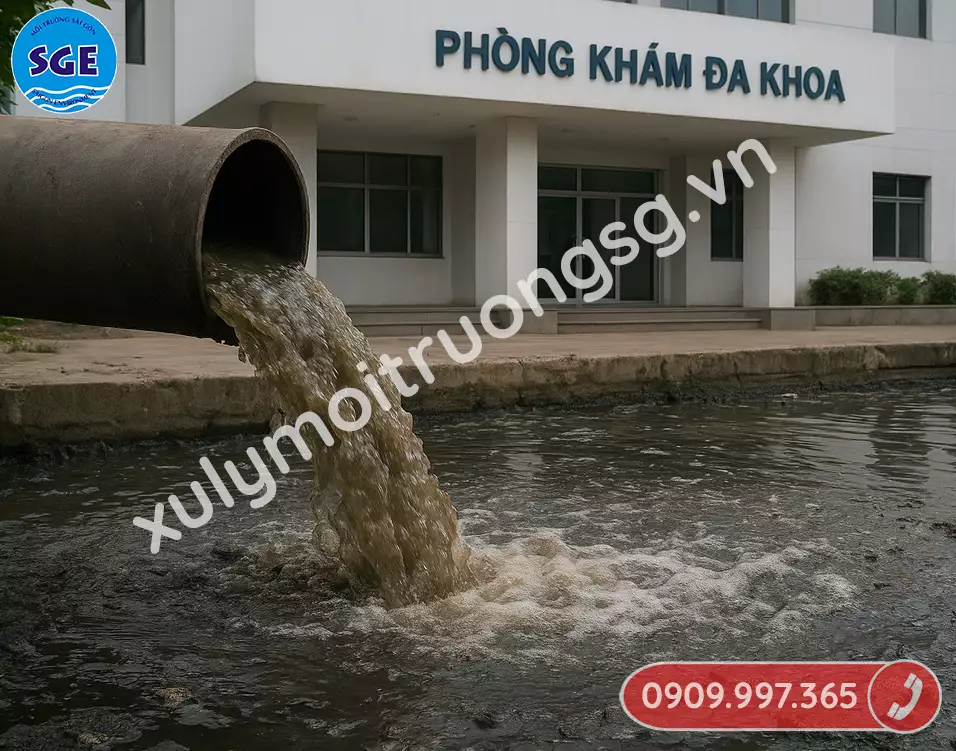 Nước thải từ các phòng khám chứa nhiều thành phần nguy hại