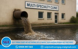 Quy trình thiết kế hệ thống xử lý nước thải phòng khám quy mô nhỏ