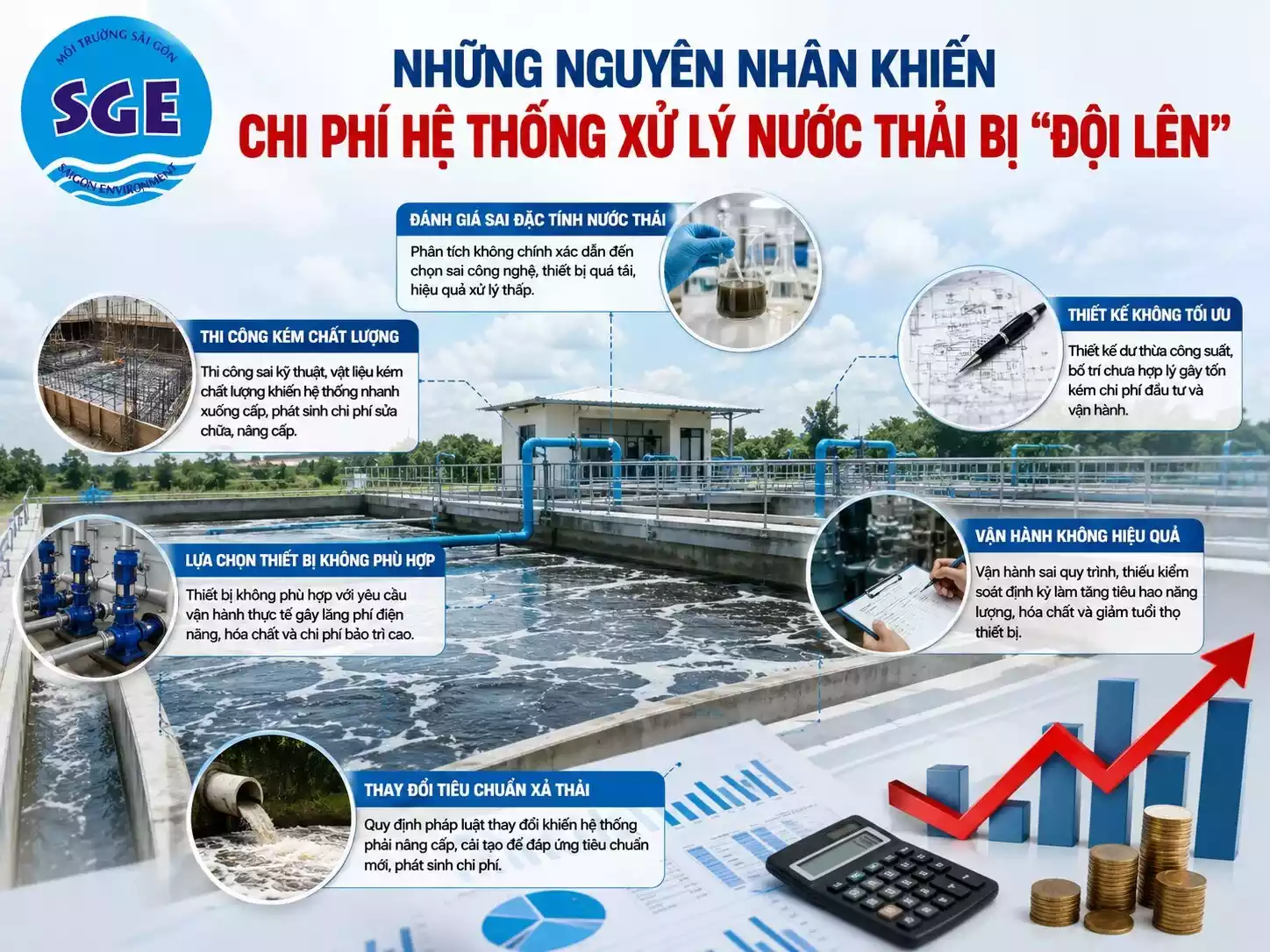 Môi Trường Sài Gòn SGE và giải pháp xây dựng hệ thống xử lý nước thải tối ưu chi phí (tư duy đúng để không bị “đội giá”)